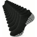 Mens Ankle Athletic Running Socks Low Cut Sports Cushioned Socks for Men 6 Pairs