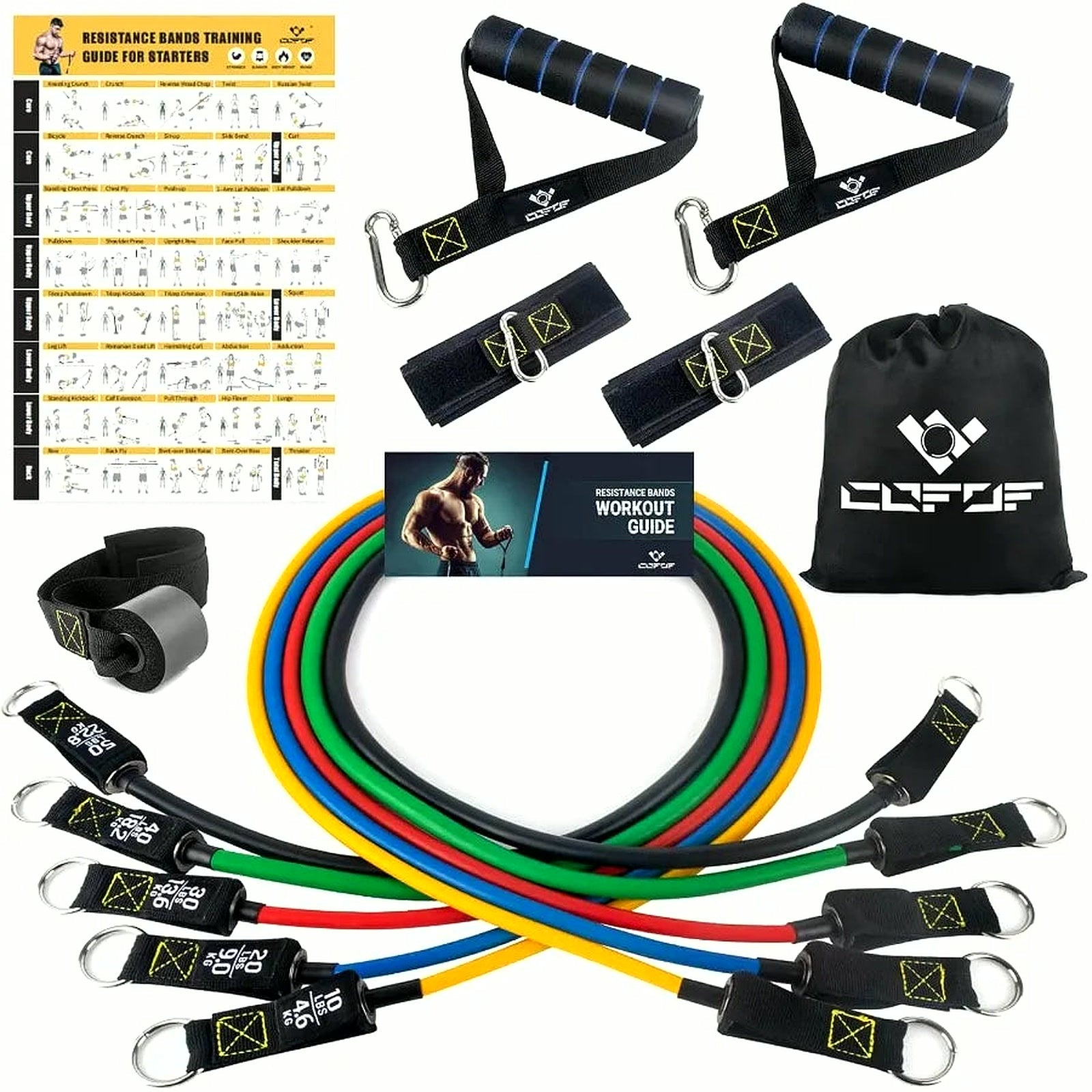 PrimeBuild Resistance Bands Training Set, product view 1
