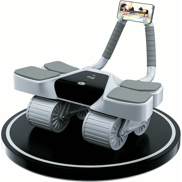 PrimeBuild™ 4-Wheel Ab Roller – Automatic Rebound Core Trainer