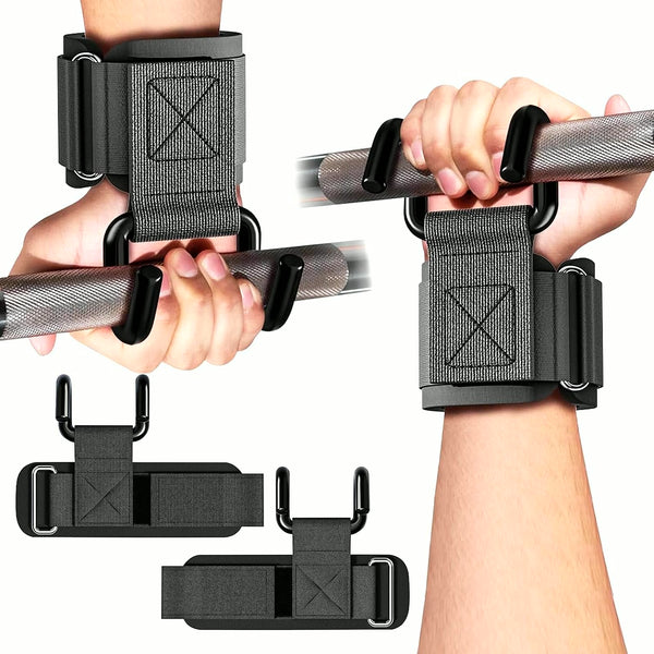 PrimeBuild™ Heavy-Duty Weight Lifting Hooks – Wrist Support Grip Hooks