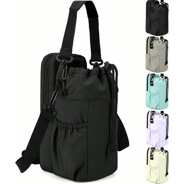 PrimeBuild™ Insulated Water Bottle Carrier – Crossbody Bottle Holder