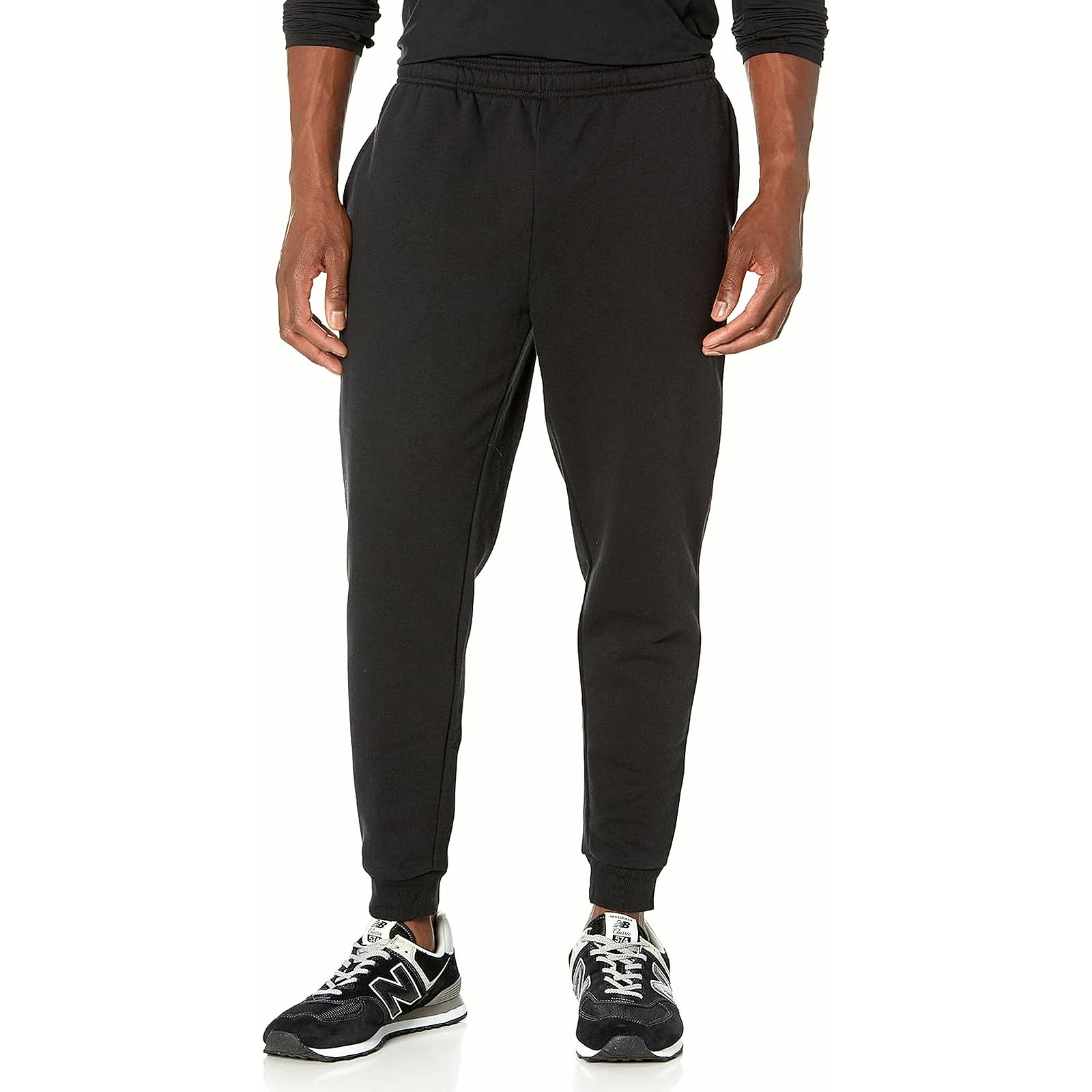 Men'S Relaxed Fit Fleece Joggers Sweatpants with Drawstring Waist, Tapered Leg, Ribbed Cuffs, Brushed Interior