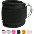 Fitness Ankle Straps for Cable Machines, 2 Pack Comfortable Adjustable Padded Ankle Wrist Cuffs, Kickback Glute Workouts for Men Women, D-Ring Leg Straps with Neoprene Padding