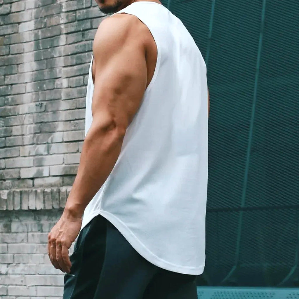 Summer Marathon Quick Dry Sports Tank Top Men'S Sleeveless Tank Top Running Training Basketball Loose Fit Tank Top