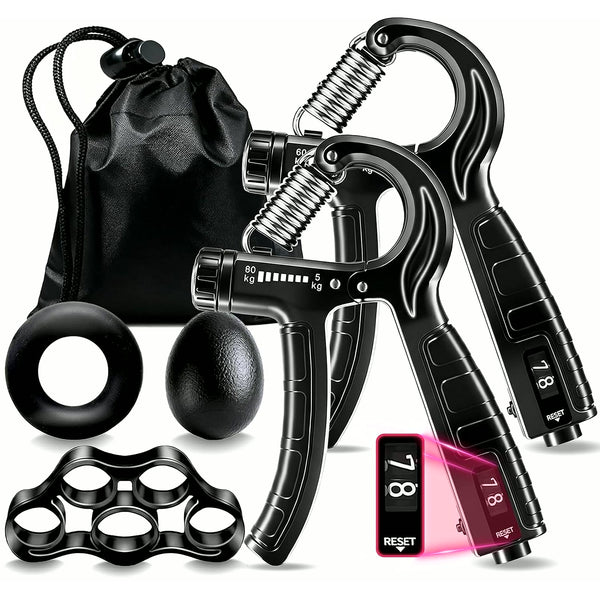PrimeBuild™ 5-in-1 Grip Strength Kit – Hand & Forearm Trainer