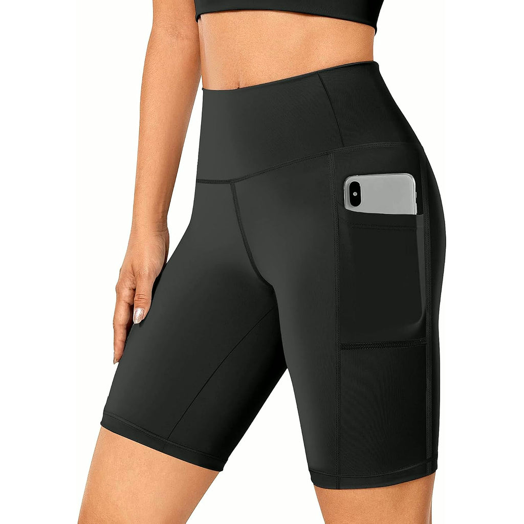 Biker Shorts Women - 5"/8" High Waisted Tummy Control Workout Gym Spandex Yoga Athletic Bike Shorts with Pocket