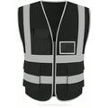 High Visibility Mesh Safety Reflective Vest with Pockets and Zipper, Meets ANSI/ISEA Standards