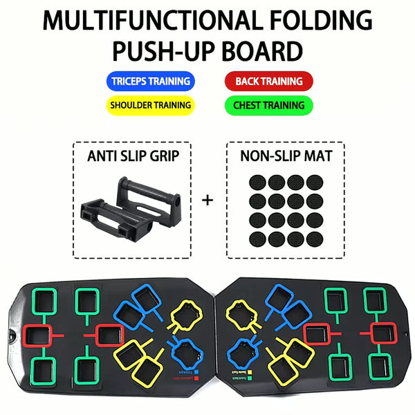 PrimeBuild™ Push Up Training Board – Multi-Angle Home Workout System
