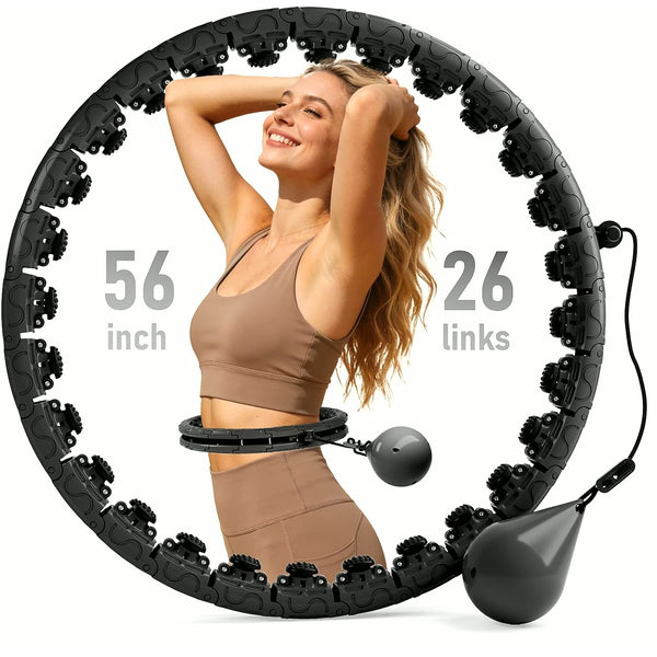 PrimeBuild™ Smart Weighted Fitness Hoop – Adjustable Cardio Training Hoop