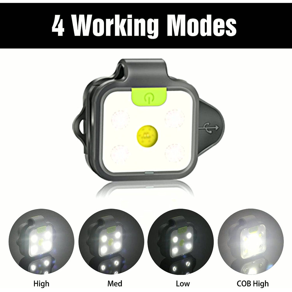 LED Winter Running Light with Hat Clip, Rechargeable Clip-On Running Light