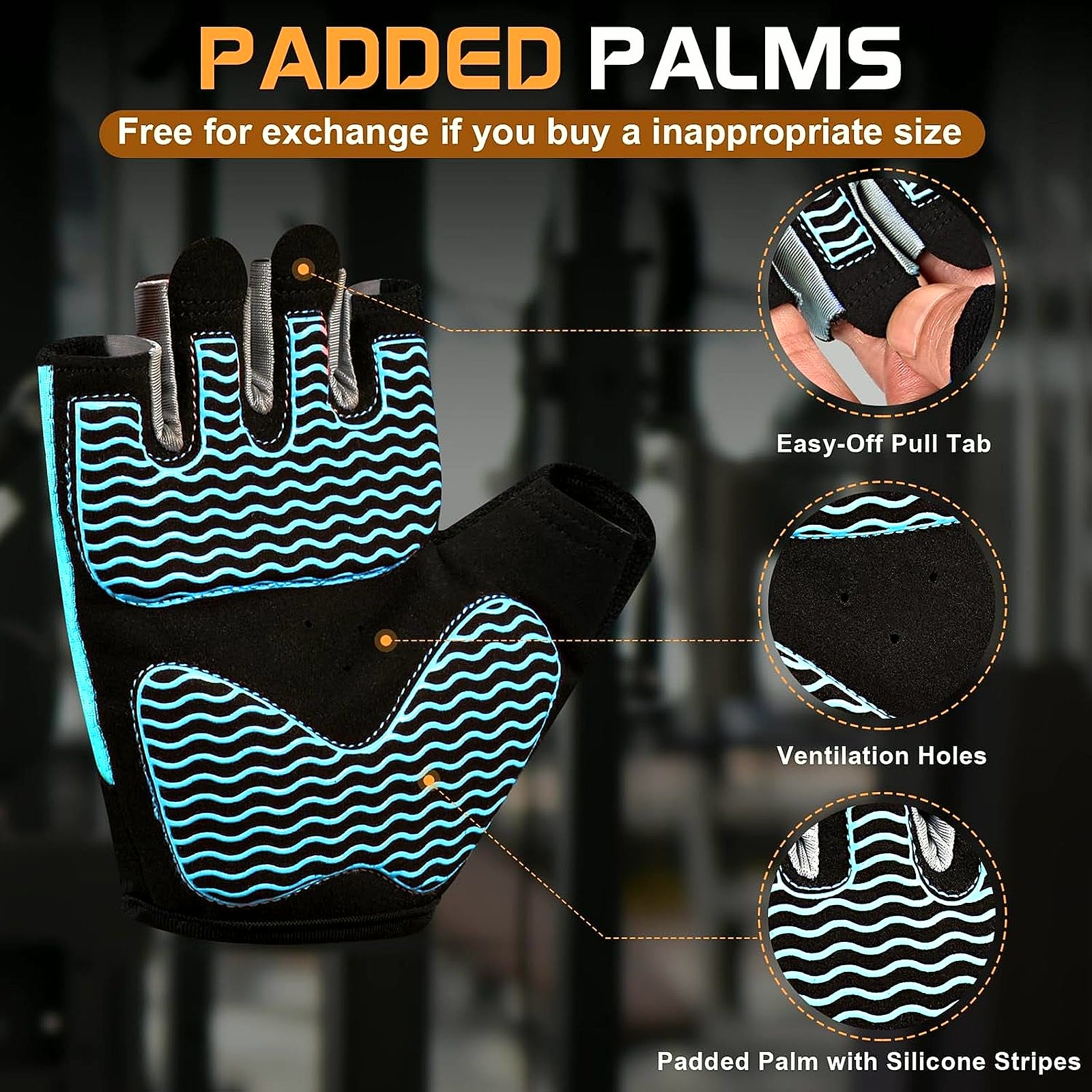 PrimeBuild Women's Workout Gloves, product view 2