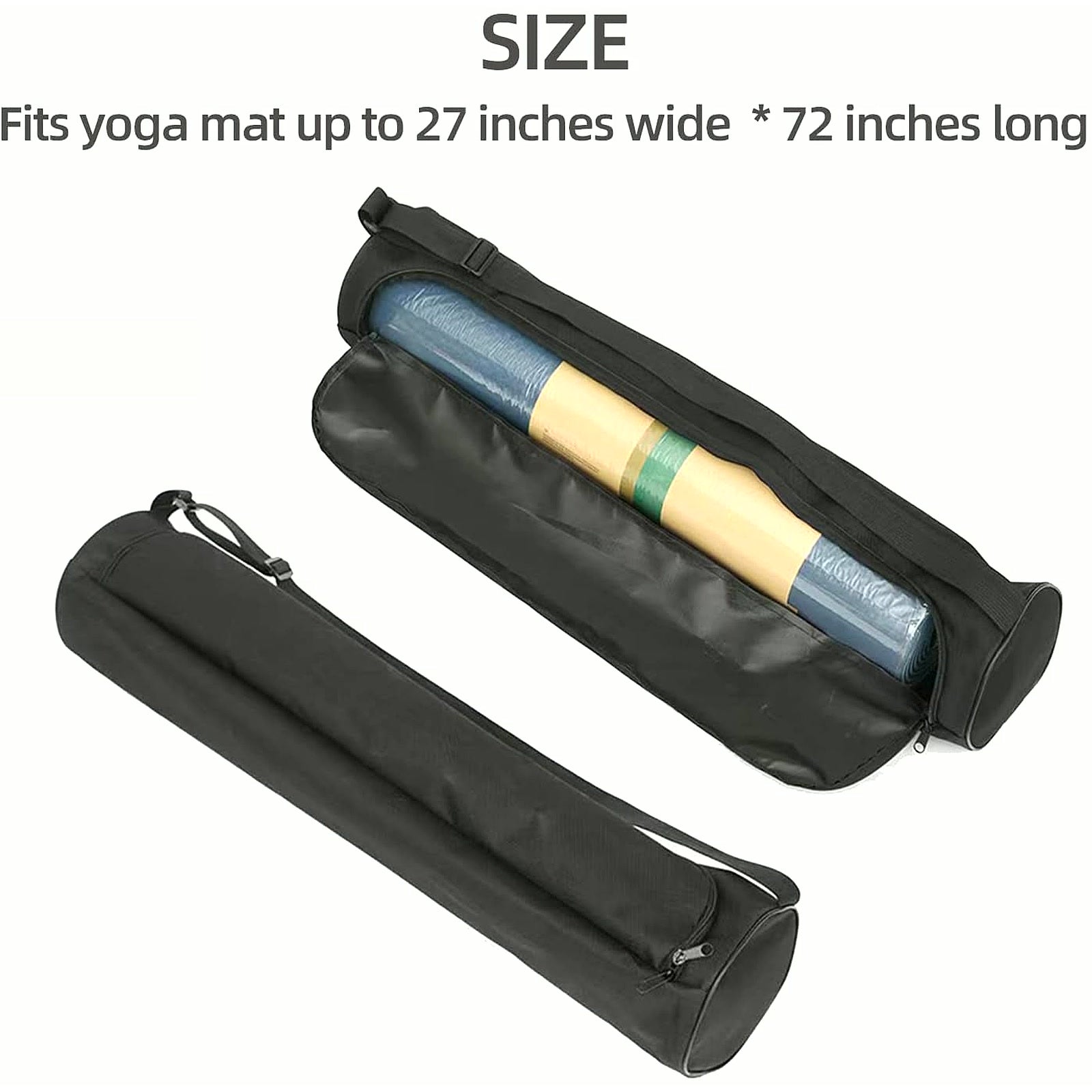 Yoga Mat Bag for Women & Men,Travel Yoga Gym Bag for 1/4" 1/3" Thick Exercise Yoga Mat,Fitness Mat Bag,Sprot Mat Pouch
