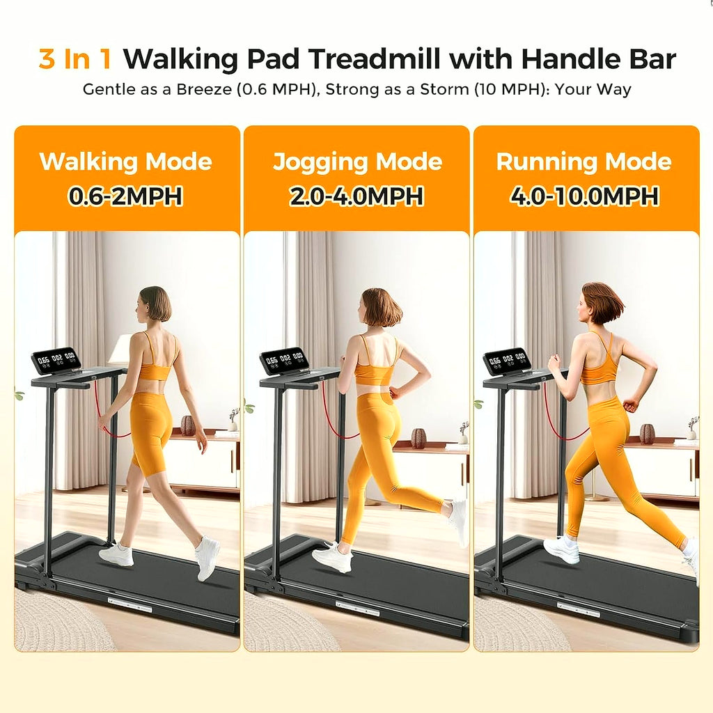PrimeBuild Foldable Walking Pad Treadmill, product view 2