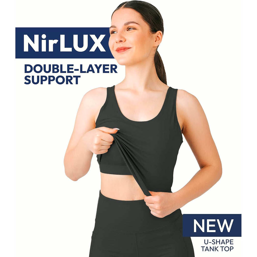 U Tank Sports Bra for Women – Scoop Neck Workout Top with Built-In Cups – Ideal for Yoga, Gym & All-Day Comfort Wear