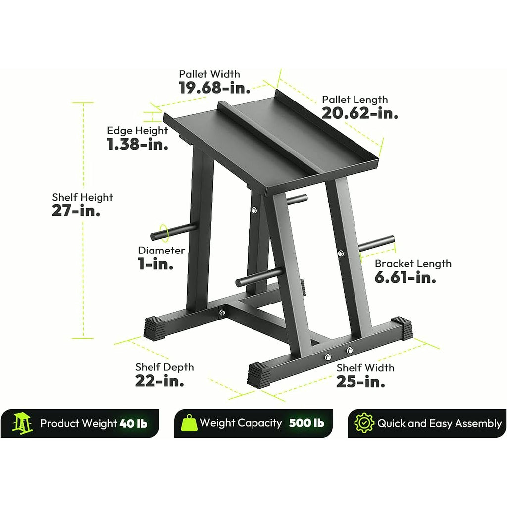 Adjustable Dumbbell Rack with Plate Storage, 500 Lb Capacity | Dumbbell Stand, Space-Saving, Storage Organizer, Stable for Dumbbells, Heavy Duty Column Stand