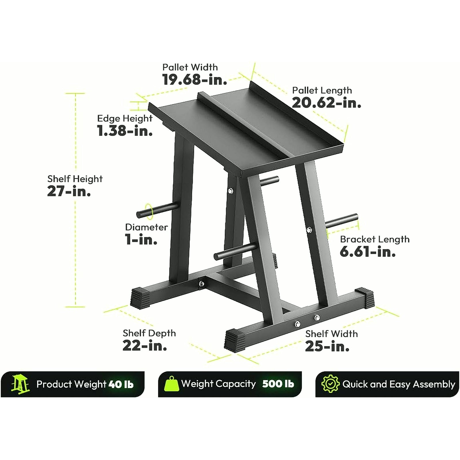 Adjustable Dumbbell Rack with Plate Storage, 500 Lb Capacity | Dumbbell Stand, Space-Saving, Storage Organizer, Stable for Dumbbells, Heavy Duty Column Stand