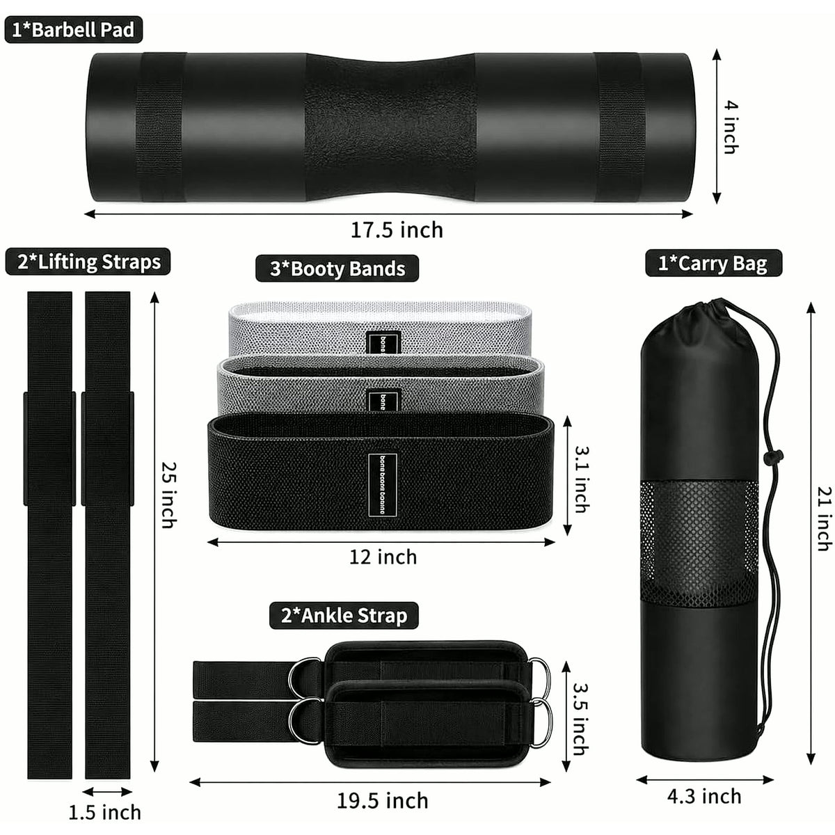 PrimeBuild Barbell Pad Training Kit, product view 3