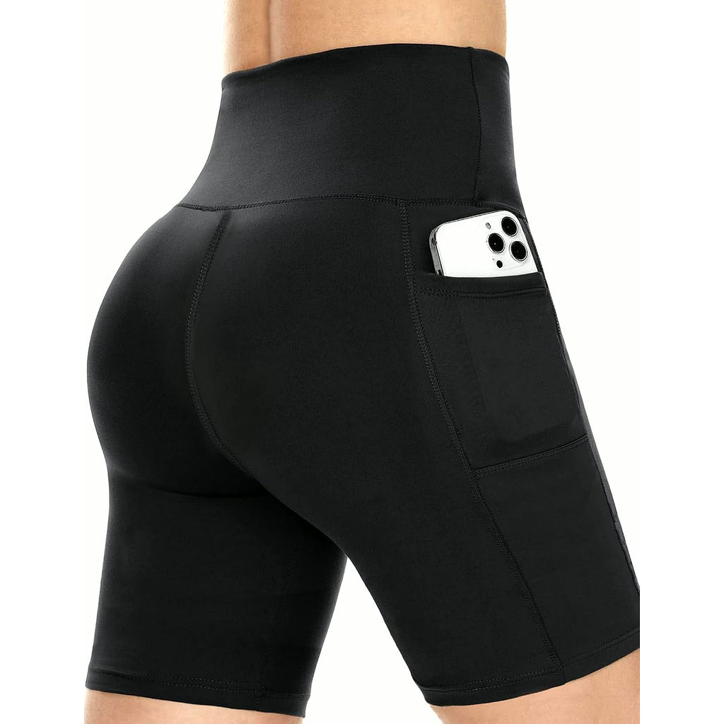 Biker Shorts Women - 5"/8" High Waisted Tummy Control Workout Gym Spandex Yoga Athletic Bike Shorts with Pocket