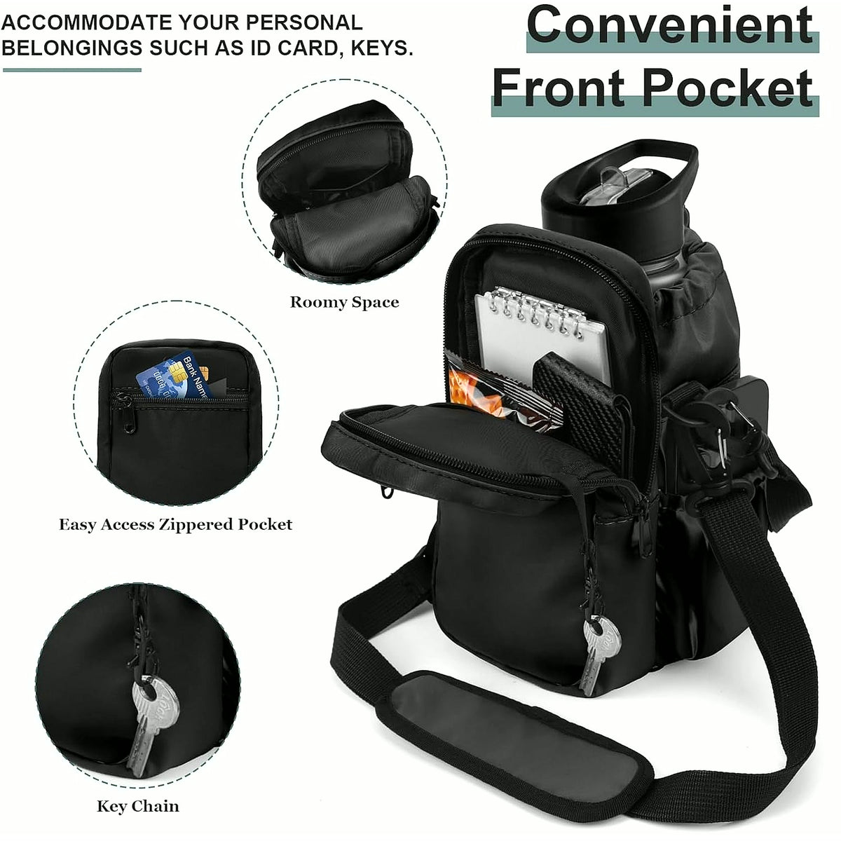 PrimeBuild Insulated Water Bottle Carrier, product view 3