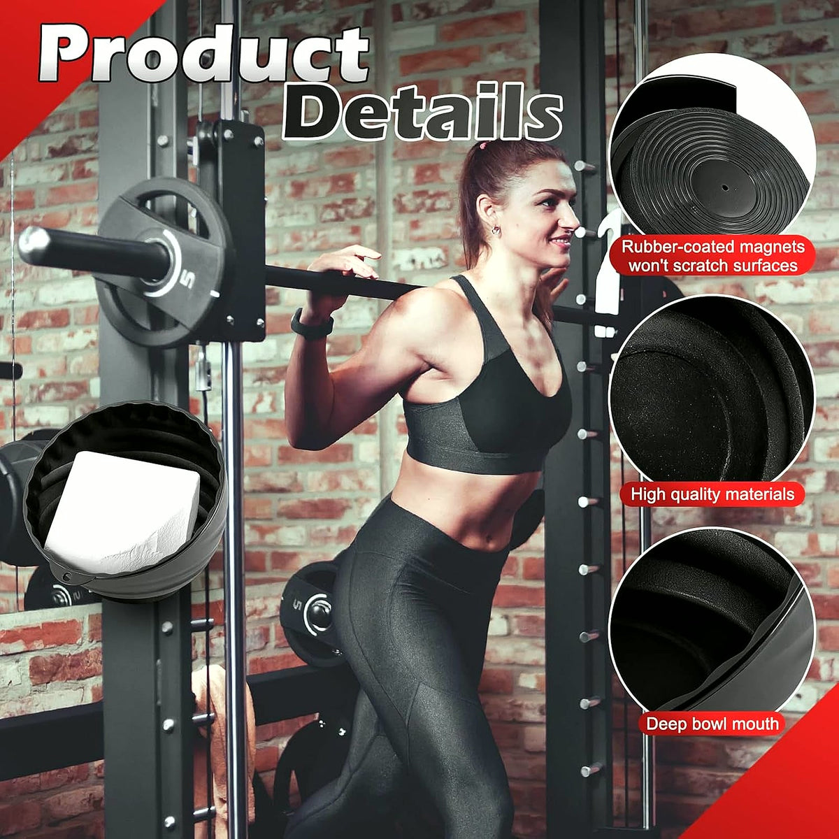 PrimeBuild Magnetic Gym Chalk Holder, product view 3
