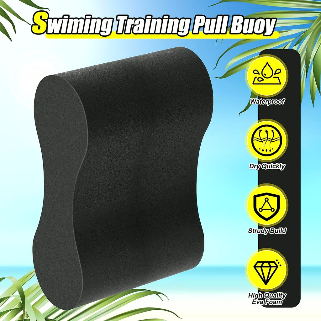 3 Pcs Swim Training Pull Buoy Hand Paddles Set Include 1 Buoy 2 Hand Paddles with Adjustable Straps Swim Training Equipment Kit for Adults