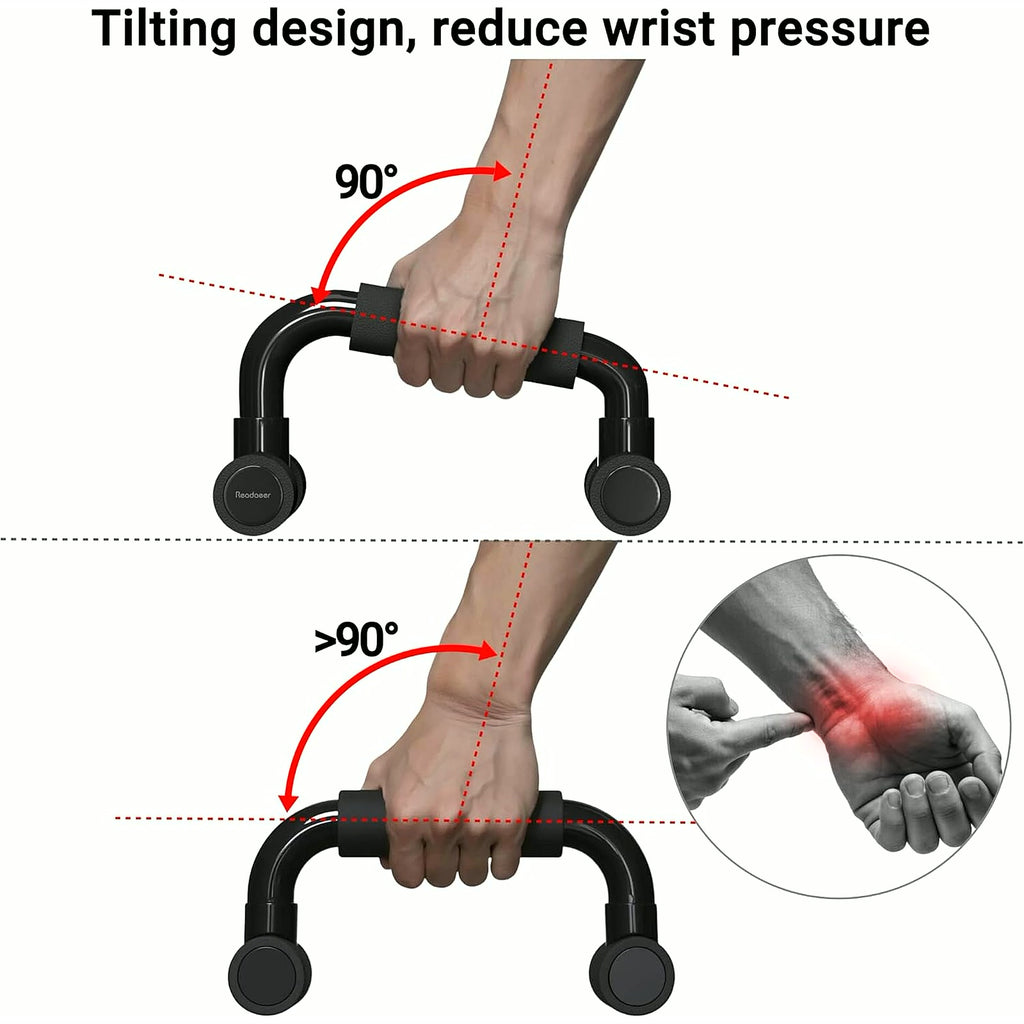 Push up Bars Gym Exercise Equipment Fitness 1 Pair Pushup Handles with Cushioned Foam Grip and Non-Slip Sturdy Structure Push up Bars for Men & Women