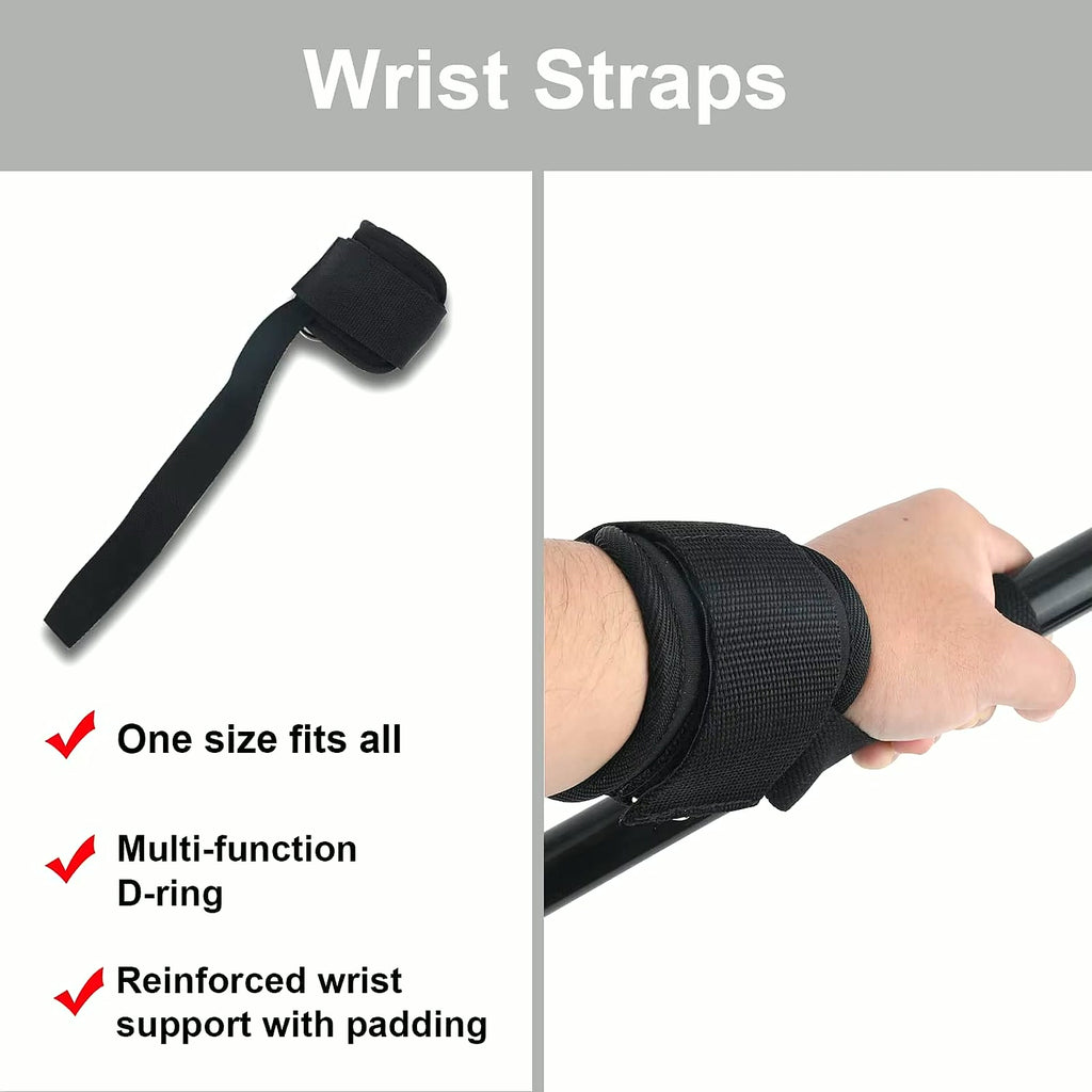 2Pcs Wrist Straps for Weightlifting Straps with D Ring Weight Lifting Straps Deadlift Straps for Gym Straps