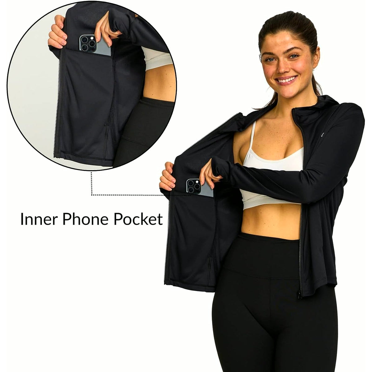 Sun Protection Lightweight Jacket Women - Sun Hoodie SPF 50+ UV Shirt Quick Dry Long Sleeve Sun Shirt Outdoor