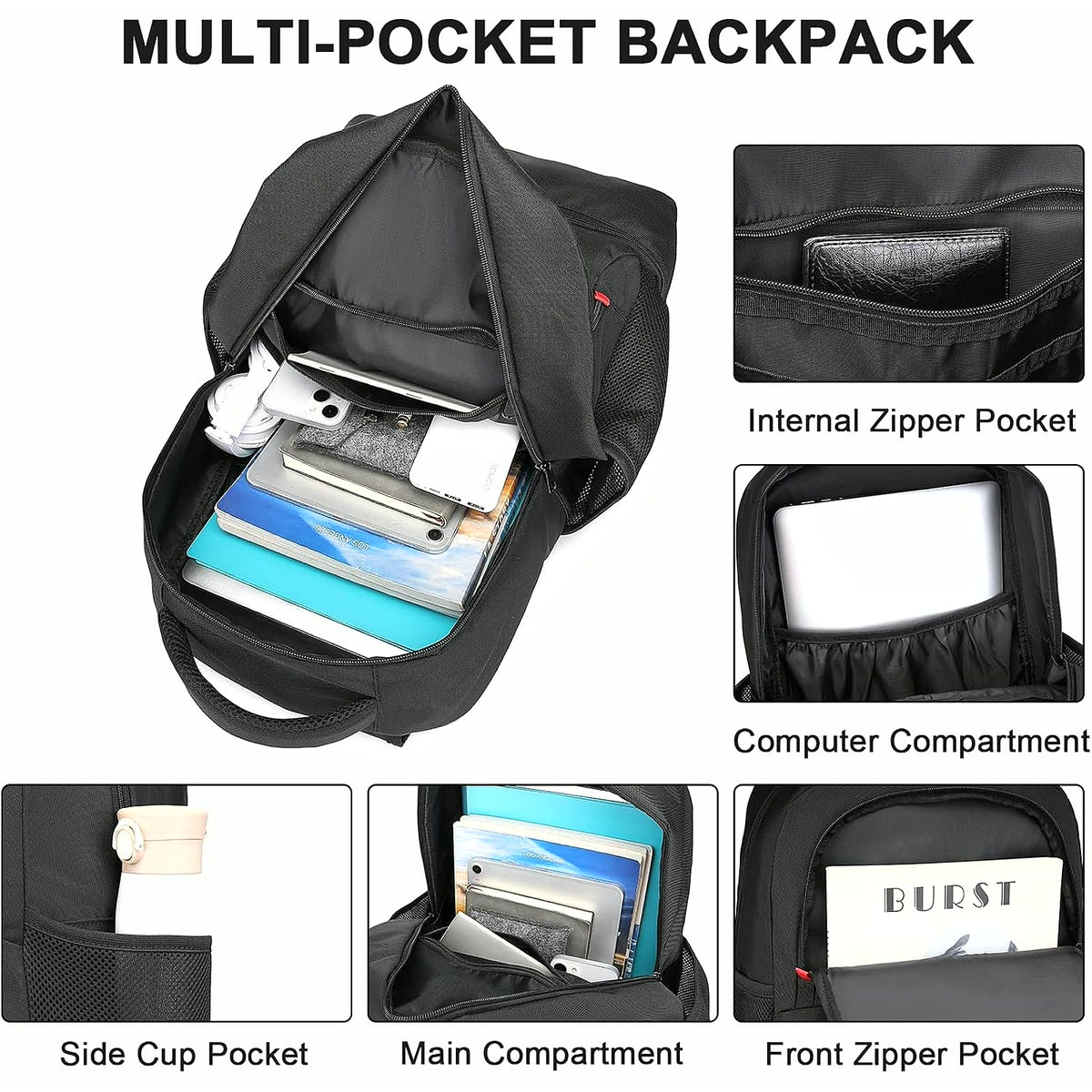 PrimeBuild Waterproof Gym Backpack, product view 4