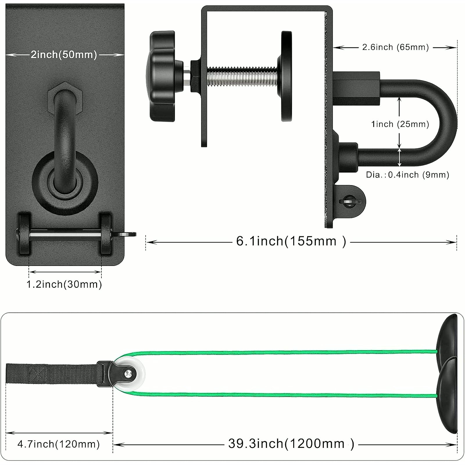 PrimeBuild Heavy-Duty Door Anchor Pulley, product view 4