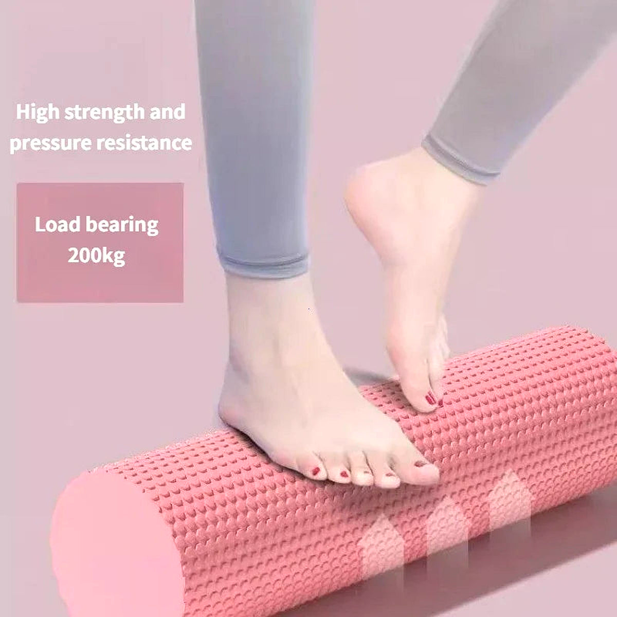Diameter 9.6Cm Length 30Cm Yoga Roller EVA Foam Cylinder Hexagonal Roller for Pilates Exercise Enhanced Home Workouts