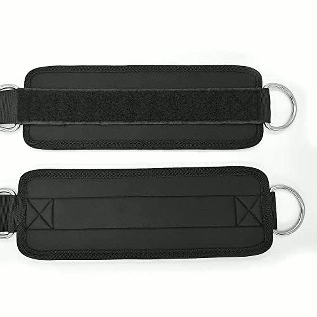 Fitness Ankle Straps for Cable Machines, 2 Pack Comfortable Adjustable Padded Ankle Wrist Cuffs, Kickback Glute Workouts for Men Women, D-Ring Leg Straps with Neoprene Padding