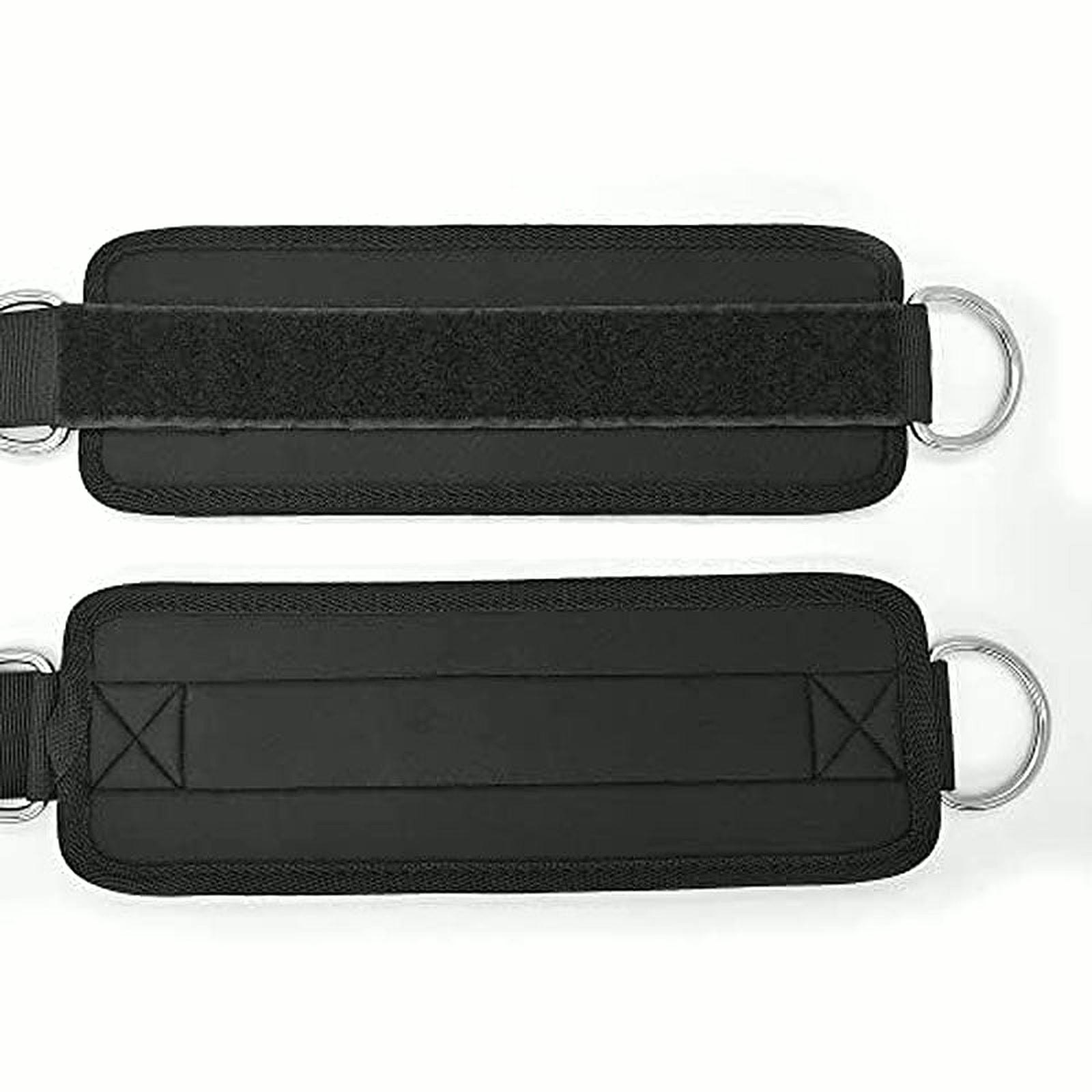 Fitness Ankle Straps for Cable Machines, 2 Pack Comfortable Adjustable Padded Ankle Wrist Cuffs, Kickback Glute Workouts for Men Women, D-Ring Leg Straps with Neoprene Padding