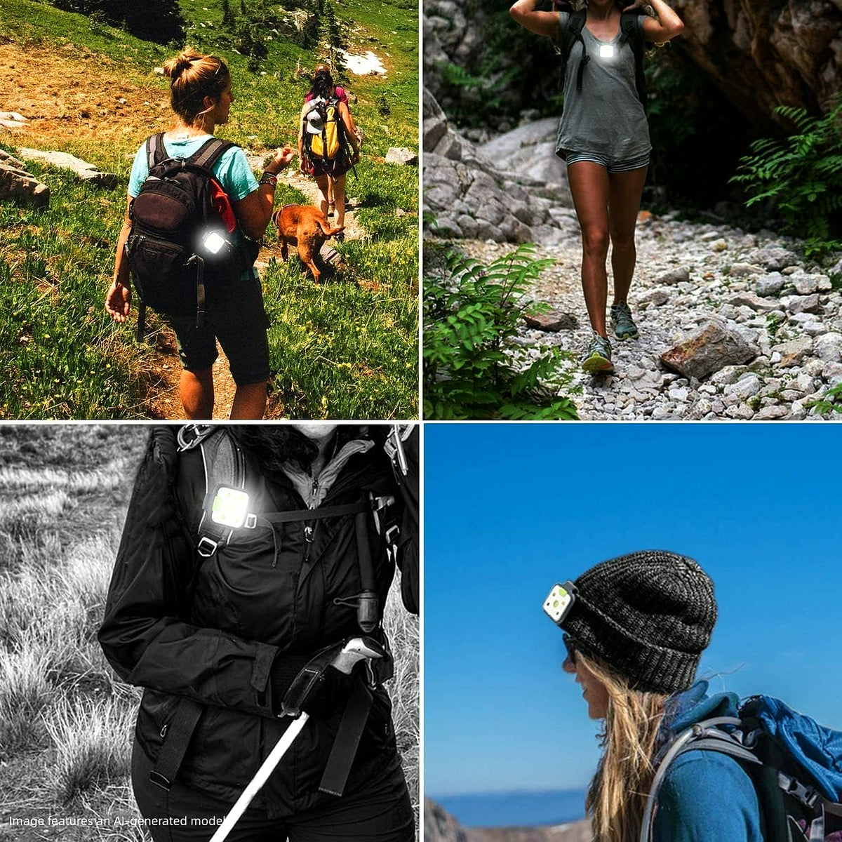 LED Winter Running Light with Hat Clip, Rechargeable Clip-On Running Light