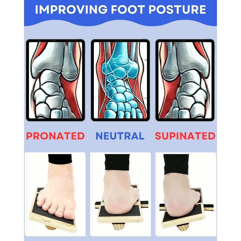 Ankle Strengthener, Single Leg Balance Board for Ankle Rehab, Foot Trainer for Mobility, Foot Stretcher for Sprained Ankle, Balancing Wobble Board, Posture Board, Arch Trainer with Brace