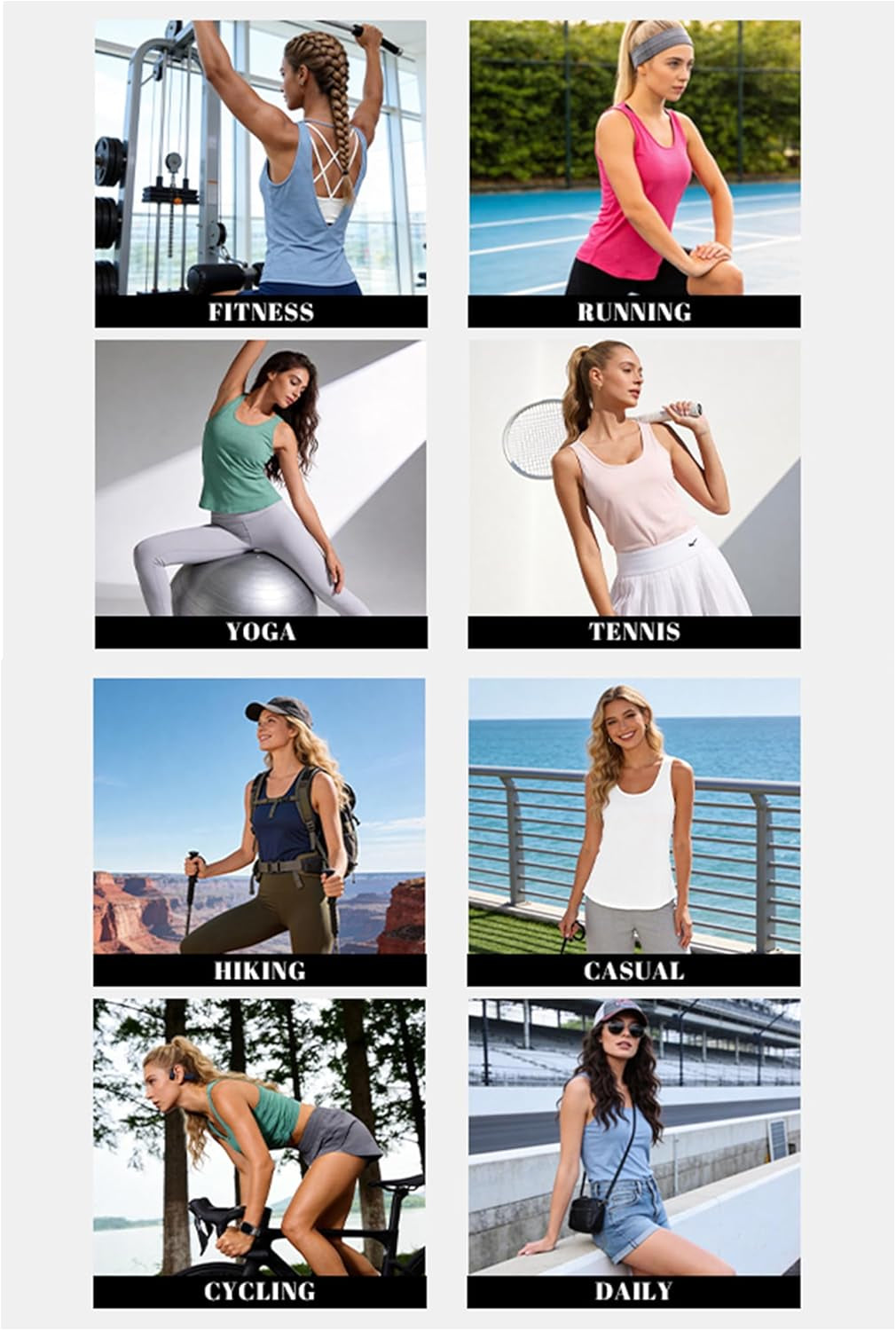 Cotton Workout Tank Tops for Women Open Back Yoga Shirts Sleeveless Athletic Running Sports Gym Tops S-XXL