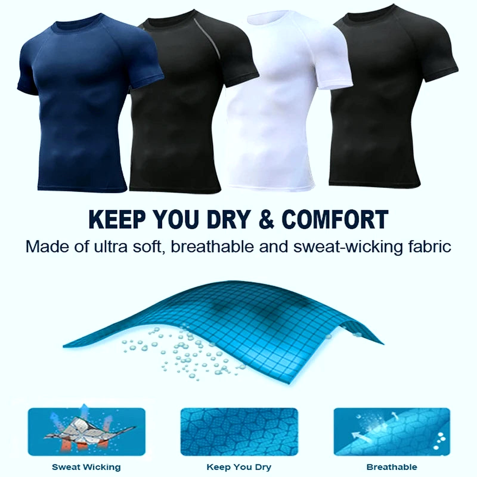 PrimeBuild Men's Compression Performance Shirt, product view 5