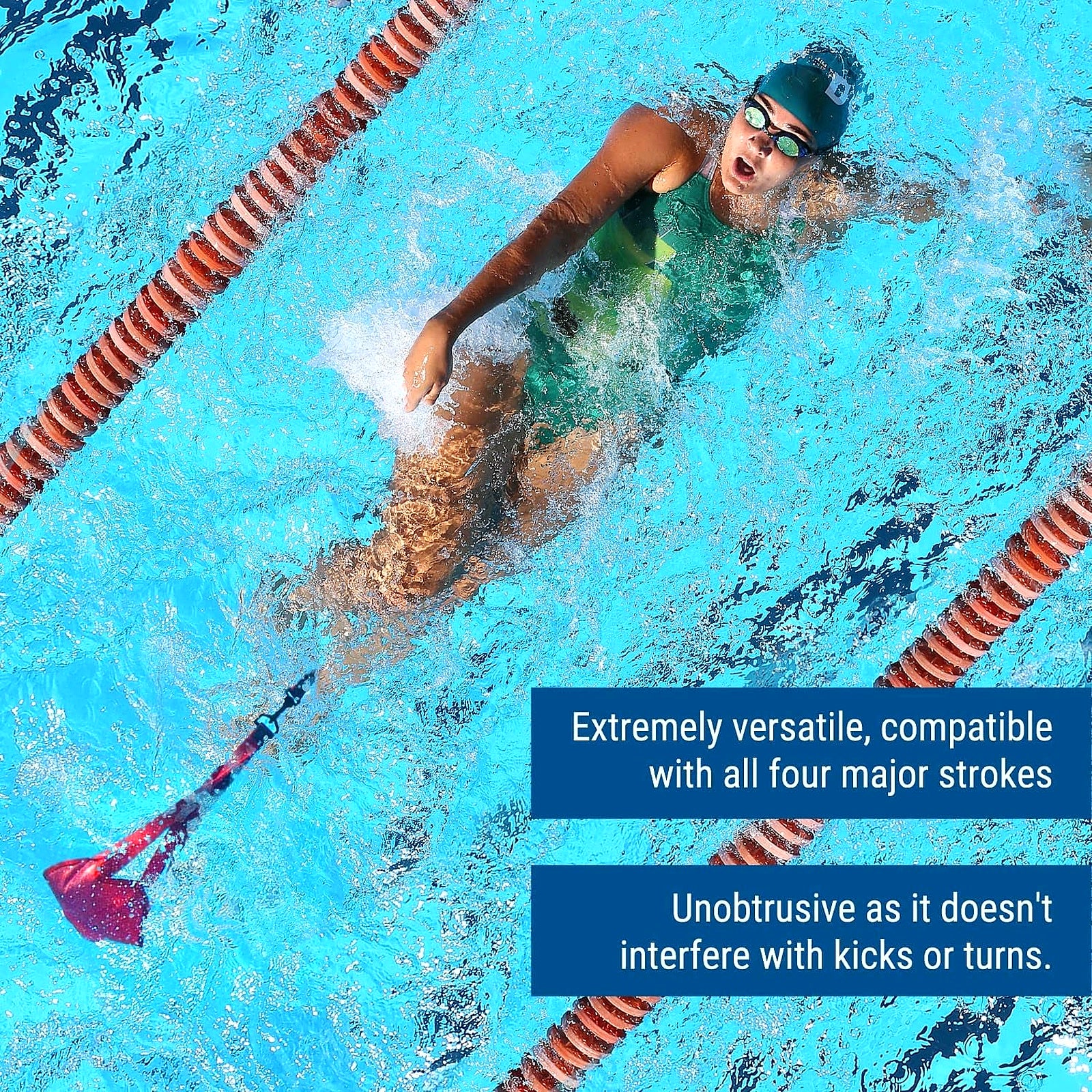 Swim Parachute - Resistance Training Equipment with Swimming Tempo Trainers