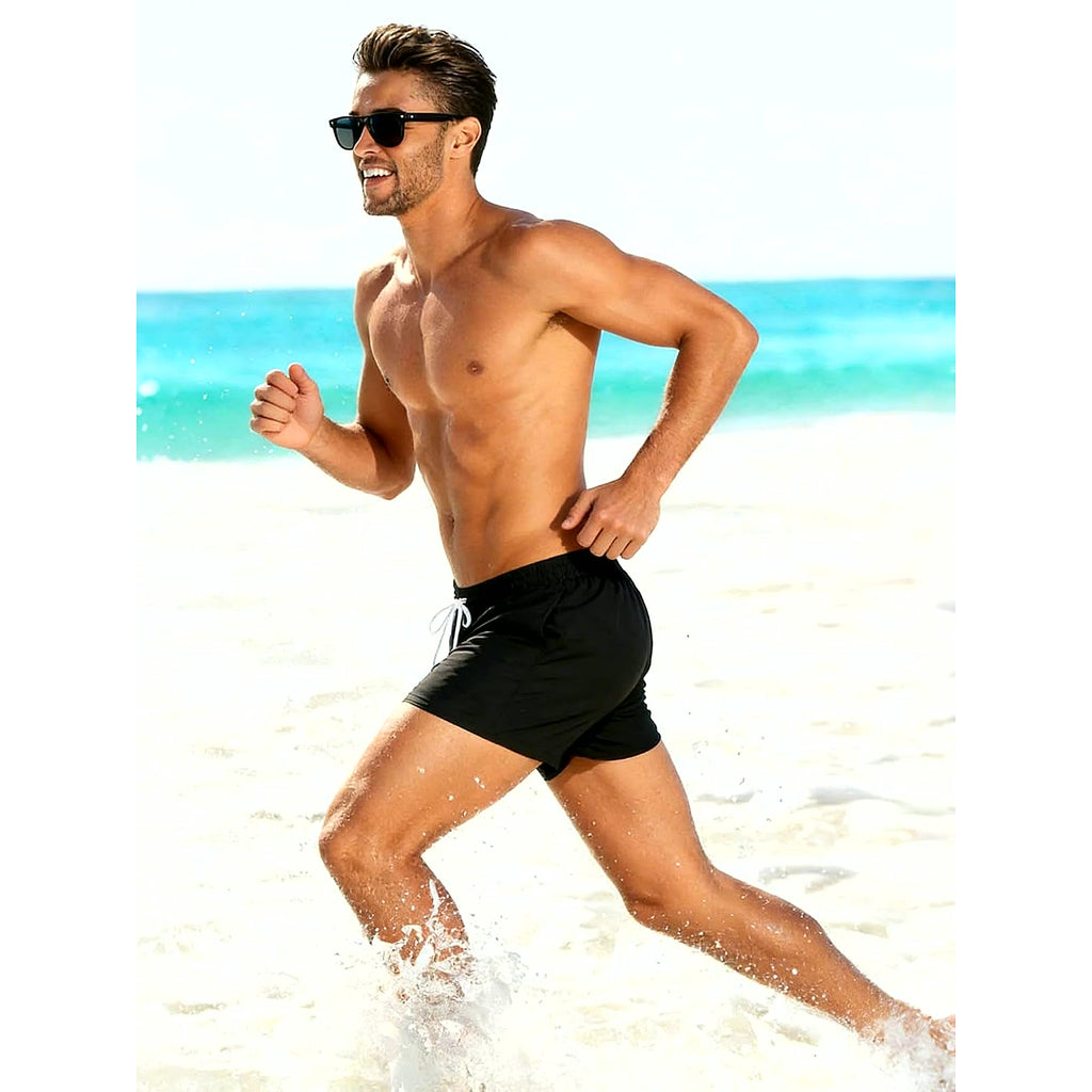 Men'S Swim Trunks 5" Quick Dry Bathing Suit Mens Sports Beach Shorts with Mesh Lining