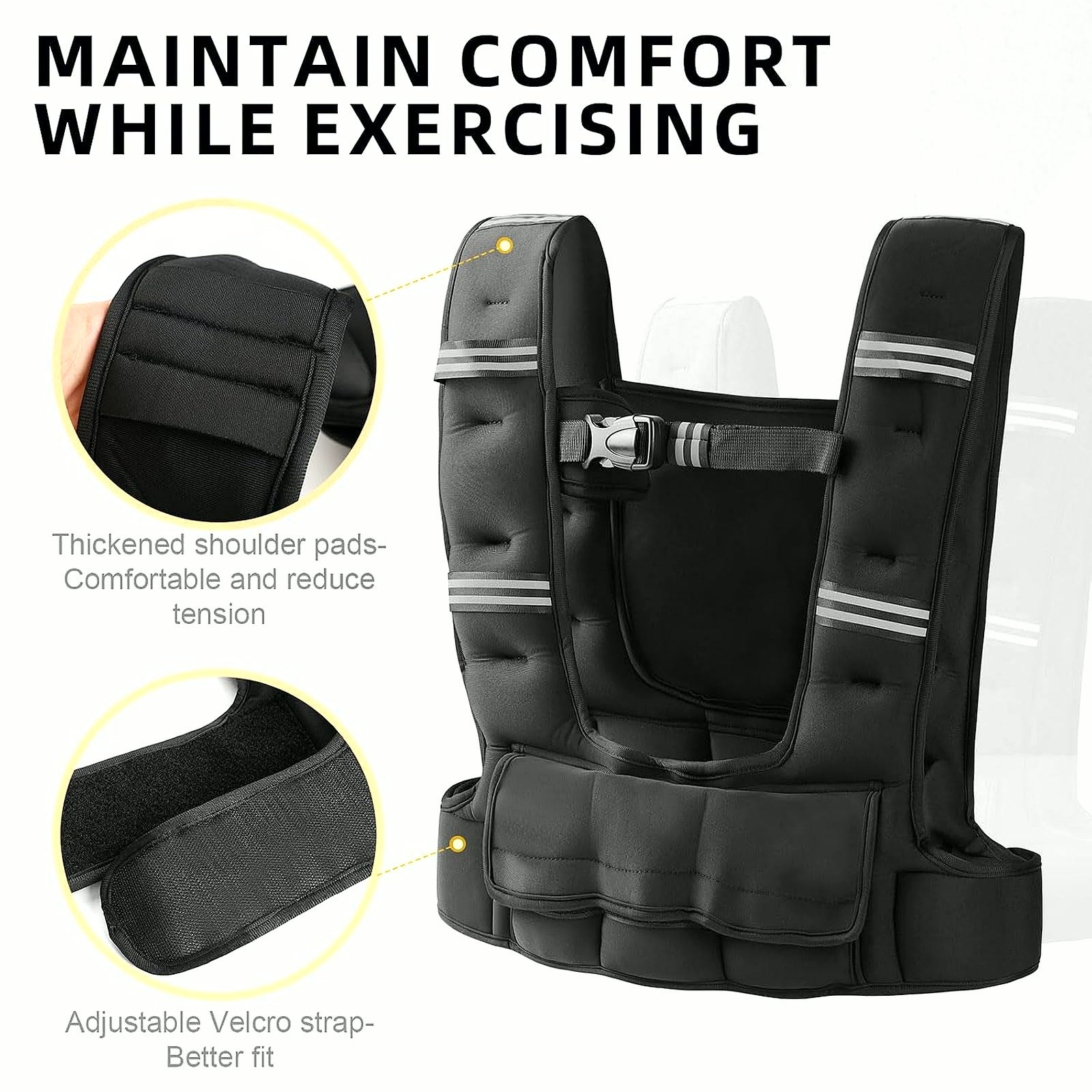 PrimeBuild Adjustable Weighted Vest, product view 5