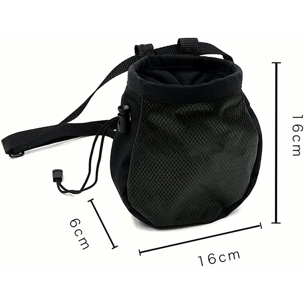 Climbing Chalk Bag for Rock Climbing - with Chalk Ball - Adjustable Black Chalk Bag Bouldering for Rock Climbing Equipment