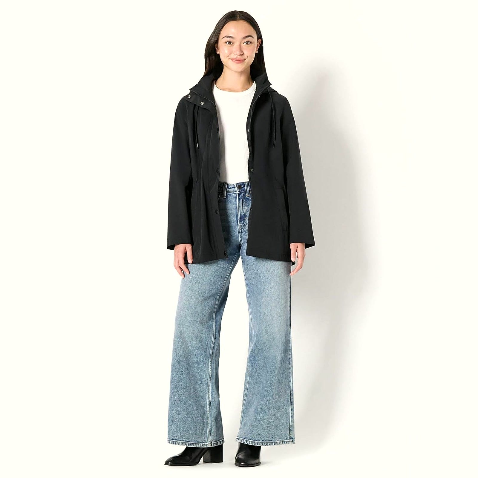Women'S Lightweight Waterproof Hooded Rain Jacket