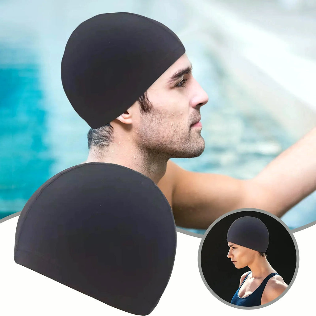 Swimming Cap Elastic Nylon Ear Guards Long Hair Pool Cap Slim Swimming Cap Swimming Accessories