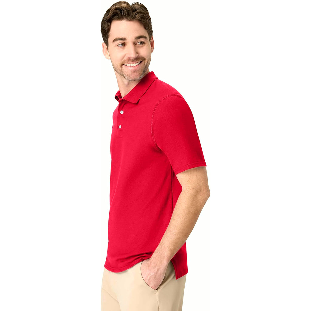 Mens X-Temp Performance Polo, Cotton Blend Sport Shirt for Men with Odor Control