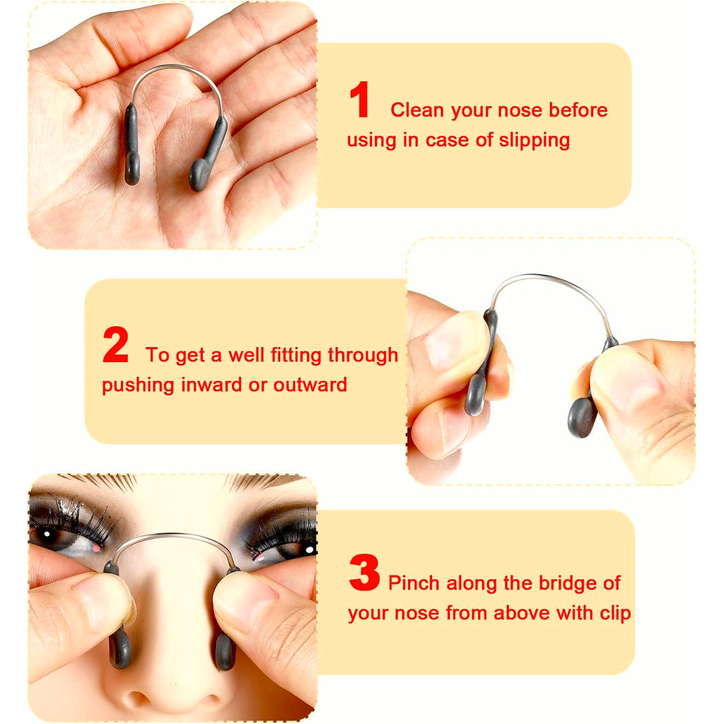 12 Pieces Swimming Nose Plug Metal Swim Nose Clip for Adult Training Swimming Beginners