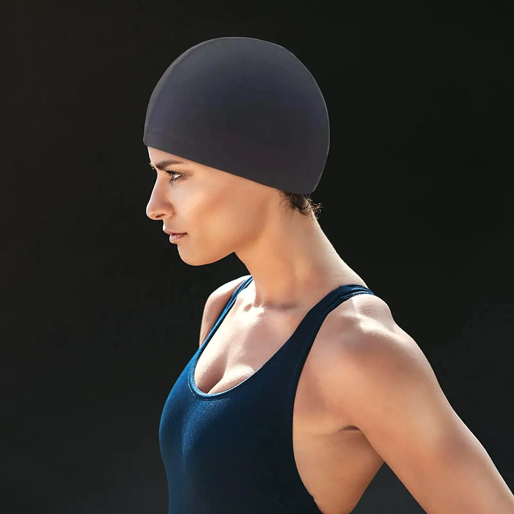 Swimming Cap Elastic Nylon Ear Guards Long Hair Pool Cap Slim Swimming Cap Swimming Accessories