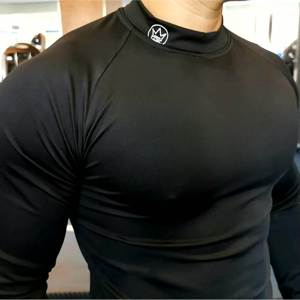 New Running T-Shirt Men'S Long Sleeve Compression Shirt Gym Training Top Man Bodybuilding Workout Clothing
