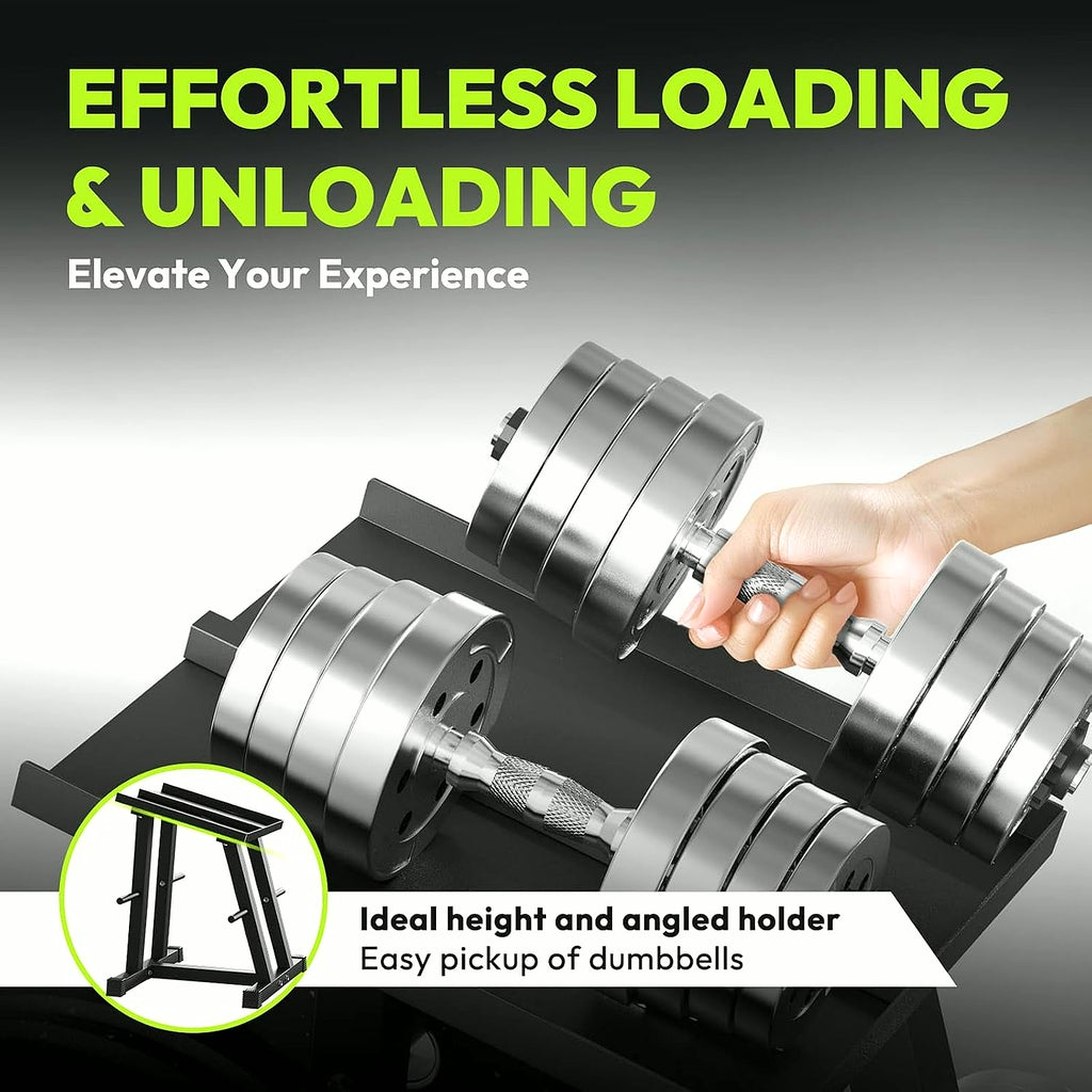 Adjustable Dumbbell Rack with Plate Storage, 500 Lb Capacity | Dumbbell Stand, Space-Saving, Storage Organizer, Stable for Dumbbells, Heavy Duty Column Stand