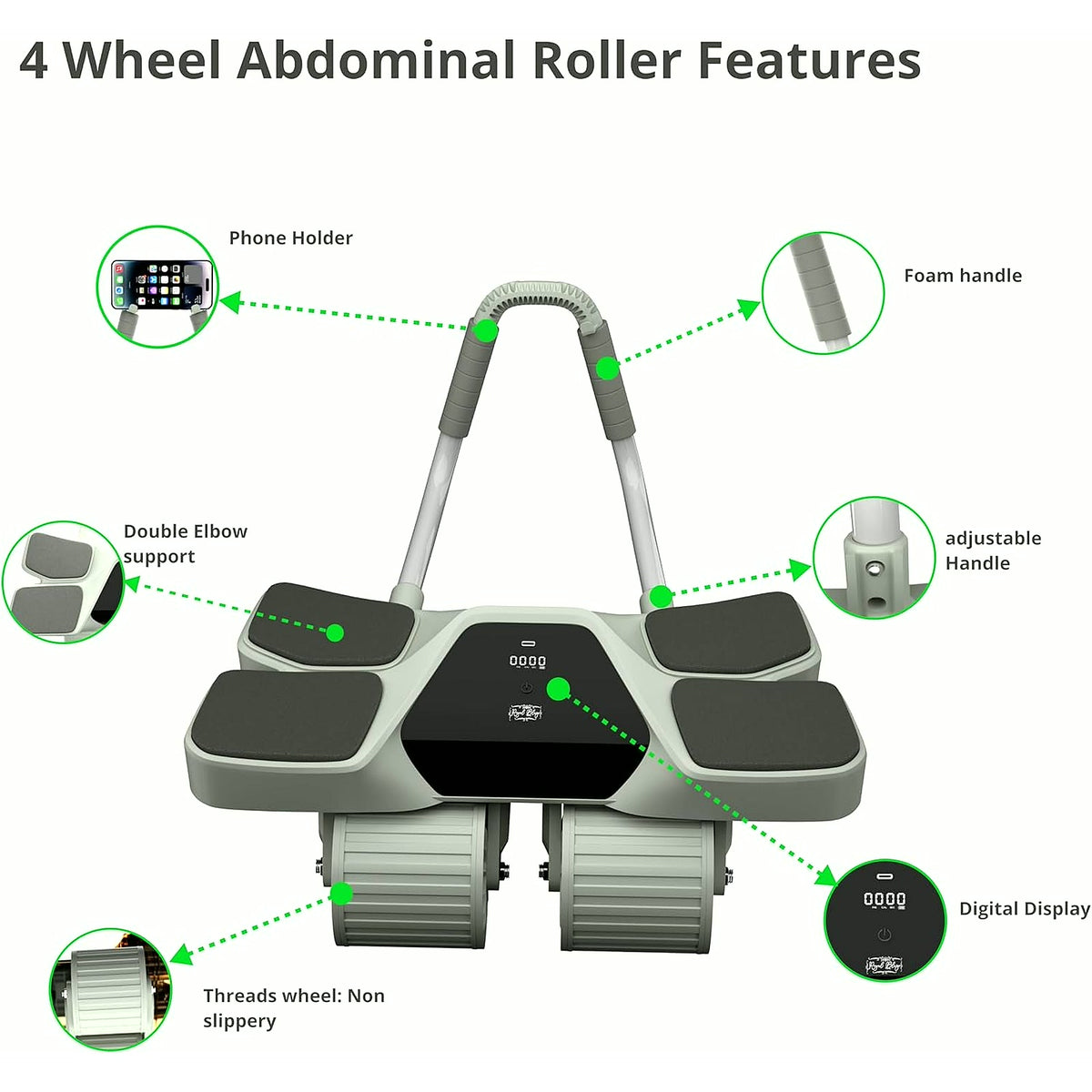 PrimeBuild 4-Wheel Ab Roller, product view 6