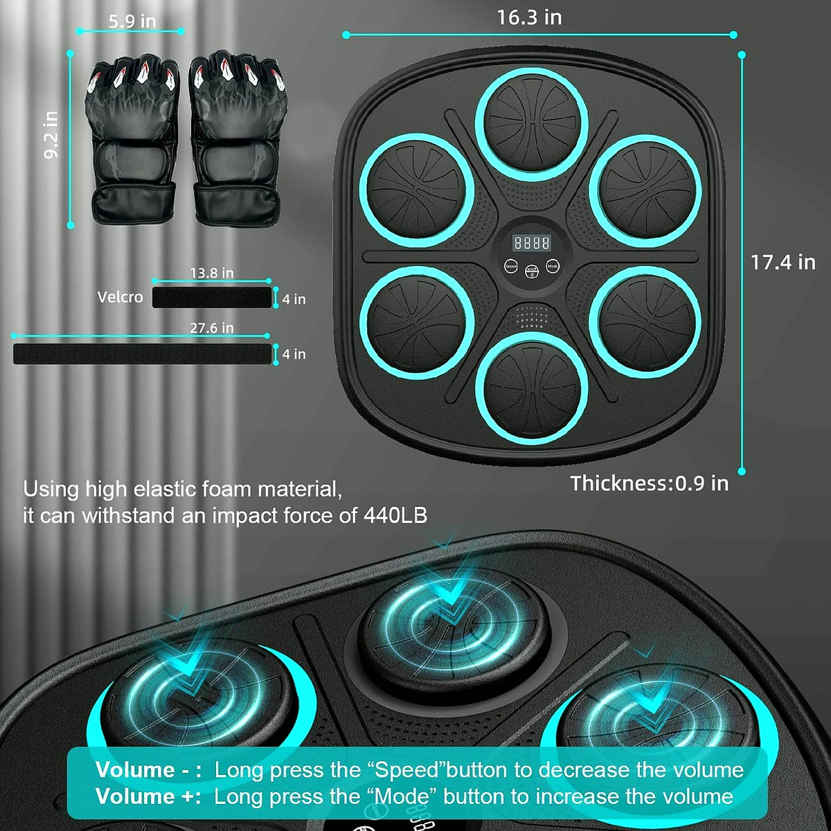 PrimeBuild Smart Music Boxing Trainer, product view 6